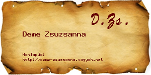 Deme Zsuzsanna névjegykártya
